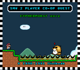 Super Mario World - 2 Player Co-op Quest Title Screen